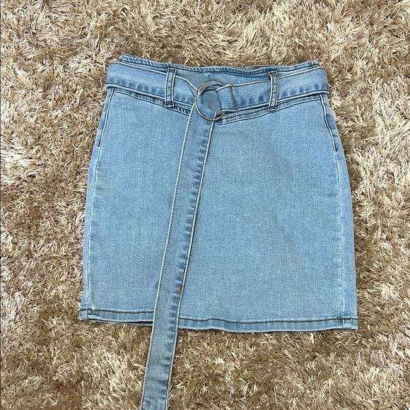 SHEIN Dresses & Skirts - Denim Mini Skirt with Belt